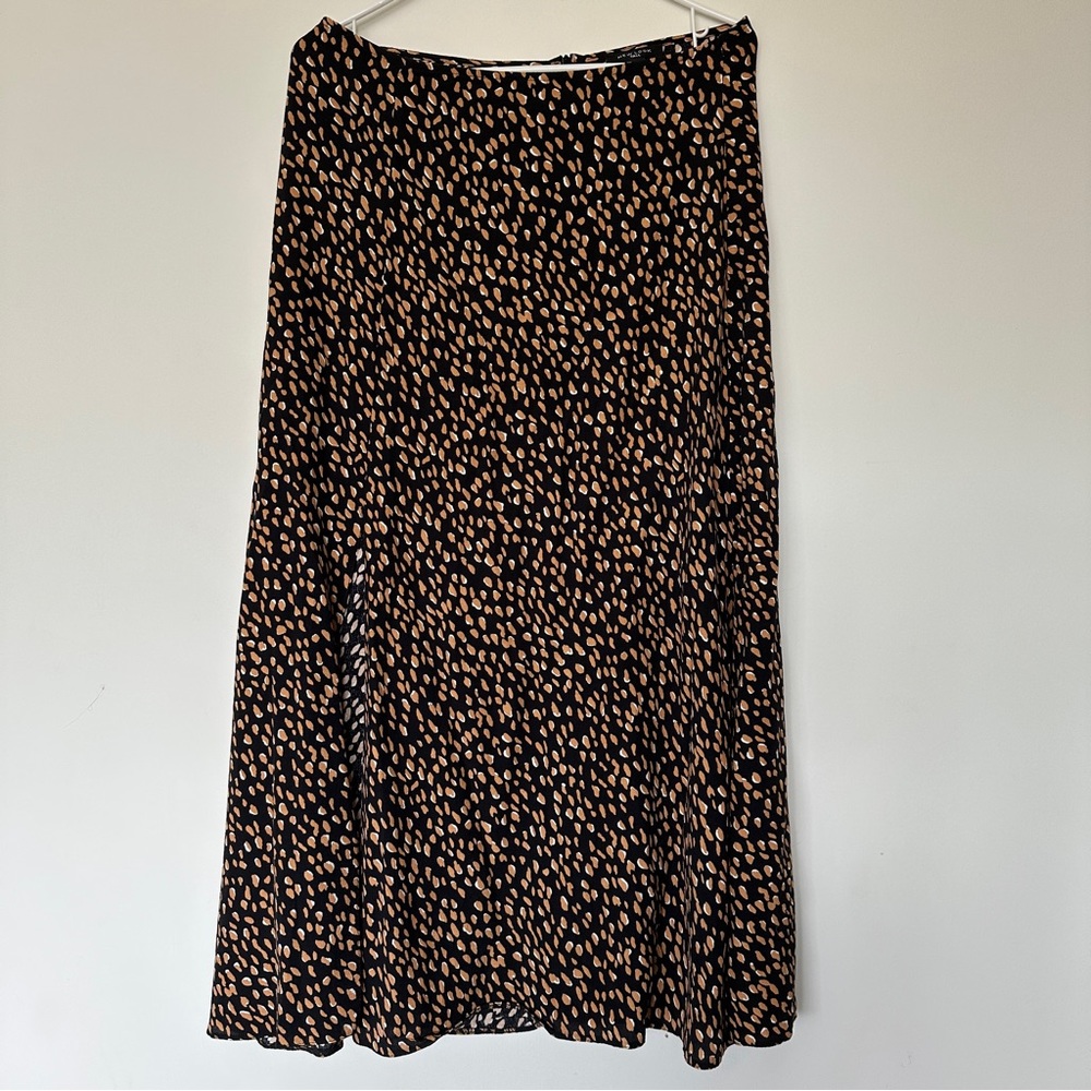 ASOS New Look Tall Slit Skirt Maxi Midi Animal Print